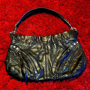 Marc New York Black Moto Shoulder Bag